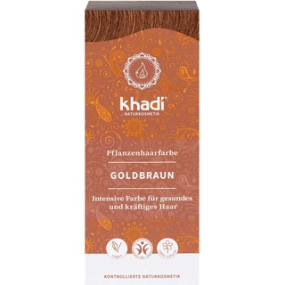 Khadi Pflanzenhaarfarbe goldbraun 100 g