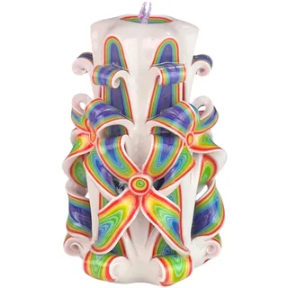 Handgemachte Designkerze, geruchlose dekorative Kerze 80 x 150 mm, 56 Stunden lange brennende zylindrische Kerze, rauchfreie Baumwolldochte, ideale Heimdekoration und vielseitiges Geschenk