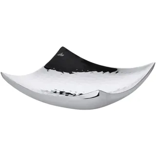 Edzard Schale Dallas, quadratisch, 19 x 19 cm, gehämmert, hochglanzpoliert - Dekoschale, Obstschale