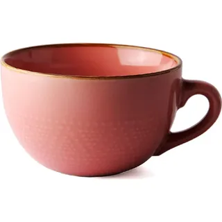 Große rosa Keramiktasse 700ml - Kaffeetasse mit Henkel