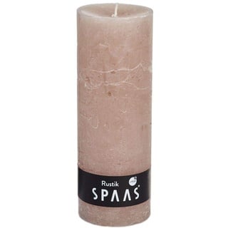 Spaas Rustikale Stumpenkerze 68/190 mm, ± 95 Stunden, ohne Duft - beige, 0633204.473, D 68 mm x H 190 mm