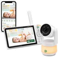 LeapFrog LF925HD Babyphone mit Kamera, 720p, 5-Zoll-HD-Farbdisplay Intelligente Babyfone, Babyphone mit neig/schwenkbare Kamera und APP, Video Baby Monitor mit WLAN, Temperatur/Feuchtigkeitssensor
