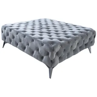 Kawola Hocker Narla Silber Velvet , Silberfarben , Textil , Rechteckig , 110x44x110 cm , Wohnzimmer, Sessel, Hocker & Hockerbänke, Sitzhocker
