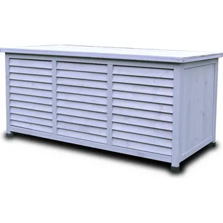 Rijoka Gartenbox aus Holz - Auflagenbox - 300L - 1270x560x600mm - Blau Grau - Blau, Grau
