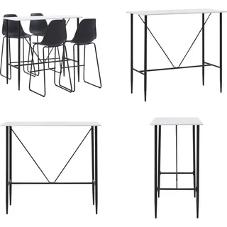 vidaXL 5 tlg. Bar Set Kunststoff Schwarz - Bar-Set - Bar-Sets - Bartisch Mit Barhocker - Bartische Mit Barhocker - Schwarz