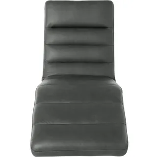 W.Schillig Relaxliege daily dreams Leder/Polyester 65 x 91 x 170 cm grau mit Kissen