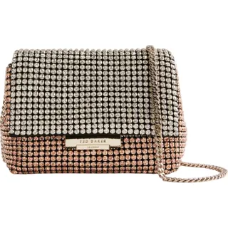 Ted Baker Umhängetasche Abendtasche Gliters Crystal Mini Crossbody Bag Gold - Col silberfarben - Silber