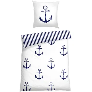 SCHIESSER Marina Renforcé Weiß 155 x 220 cm + 80 x 80 cm