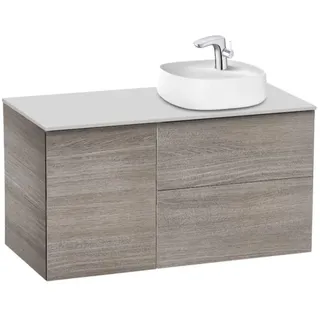 Waschbecken rechts + Unterschrank 2 Schubladen + 1 Tür Beyond Roca, 100 x 50 x 52 cm, Eiche (Referenz: A851397402)