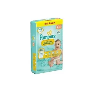 Pampers® Windeln premium protectionTM BIG PACK Größe Gr.3 (6-10 kg) für Babys und Kleinkinder, 64 St.