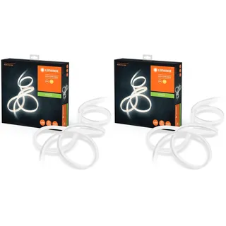 LEDVANCE LED Lichtschlauch für Innen und Außen, 5 Meter Länge, als Wohnraum- oder Gartenbeleuchtung, flexibel und biegsam, 29W, 1700 Lumen, Warmweiß (3000K), Schutzart IP65, NEON FLEX (Packung mit 2)