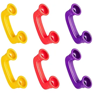 Namvo 6-teiliges Flüstertelefon, Lesehilfe-Aussprachespiel, Hörtrainingsspiel, Spiel zur Verbesserung der Sprachparaphrasierung, Hören der eigenen Stimme (Rot, Gelb, Lila)