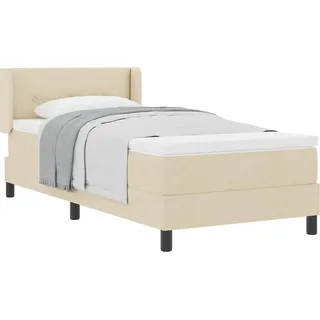 Boxspringbett mit Matratze mit Matratze Creme 100 x 200 cm - Creme
