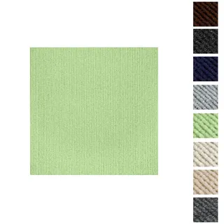 Kongming Teppichfliesen selbstklebend waschbar, 10 Stücke Teppichfliesen selbstliegend 30x30cm, Teppich Fliesen mit Rückendeckung, Teppich Bodenbelag für Wohnung, Büro, Gewerbe (Teppich Grün)