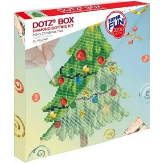 DOTZ® BOX Original Diamond Painting Merry Christmas Tree 28 x 28 cm ab