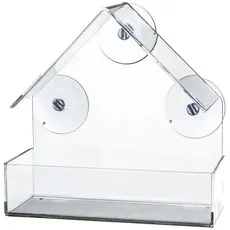 Bild Vogelfutterspender für Fensterscheibe, Kunststoff, 225 ml/ 15 × 15 × 6 cm,