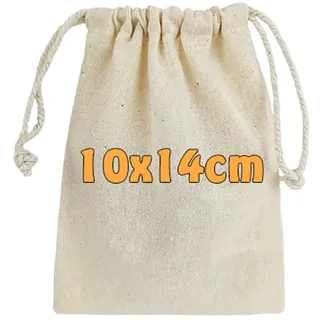 Cottonbagjoe (10, 25, 100, 250, 750) Baumwollbeutel mit Kordelzug 10 x 14 cm – OEKO-TEX® STANDARD 100 Stoffbeutel für Geschenke, Schmuck, Adventskalender & Aufbewahrung