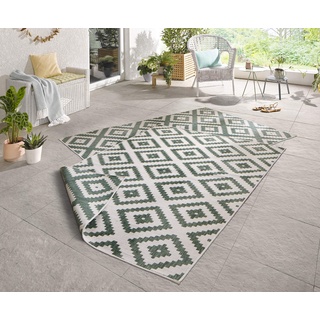 Northrugs Malta Wendeteppich 80 x 150 cm grün/creme