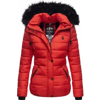 Navahoo Damen Winterjacke Steppjacke mit Kunstpelz Kapuze Zuckerbiene