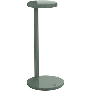 Flos Tischlampe Oblique 3000K LED Aluminium Salbei Glanz, Maße: 15,5cm x 35cm, 09.8301.DV