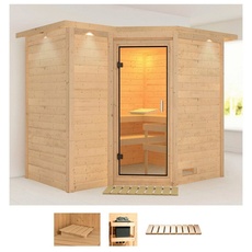 Bild Sauna »Sanna 2«, (Set), ohne Ofen beige