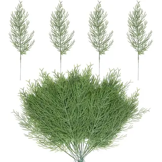GIONAR 40 Stück Künstliche Kiefernzweige, Zweige, Künstliche Grünzweige,Künstliche Kiefernblätter, Künstliche Kiefernblätter, Kranz,Weihnachtsverzierung und Heimgartendekoration