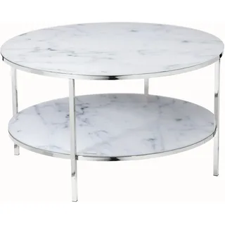 SalesFever Couchtisch Weiß Glas 80 x 45 cm