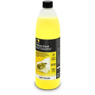 ERRECOM Yellow Cool, Gelbe Fluoreszierende Kühlerflüssigkeit -20°C, G12-Frostschutzmittel mit Oat-Inhibitorpaket auf organischer Basis, gebrauchsfertig, 1 Liter