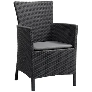 ALLIBERT Keter Gartenstuhl Gartensessel 60 x 62 x 89 cm graphit