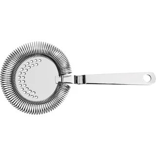 Barprofessional Barprofessional, Speakeasy Collection, Barsieb Edelstahl, poliertes Cocktail-Sieb aus Edelstahl 304 mit wackelndem Rand, rutschfeste Rillen, rostfrei, Handwäsche empfohlen