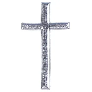 Wachsmotiv Kreuz, 40 mm, silber