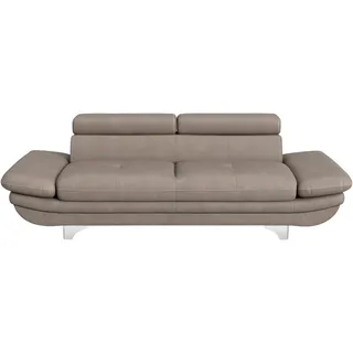 Cotta Big-Sofa Kunstleder 3-Sitzer Beige