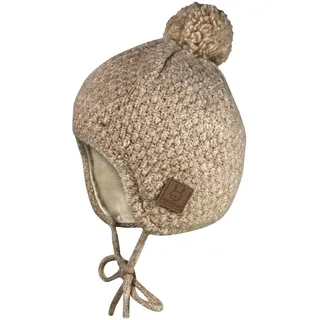 Maximo Winter-Strickmütze mit Bommel, beige | braun, 45