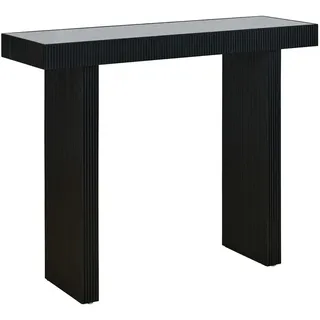 Svita Konsolentisch Alvaro Schwarz/Schwarz , Holzwerkstoff , Paulownia , Rechteckig , 110x85x38 cm , Wohnzimmer, Wohnzimmertische, Konsolentische