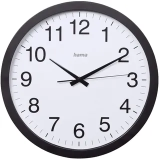 Hama Wanduhr Aruba weiß schwarz