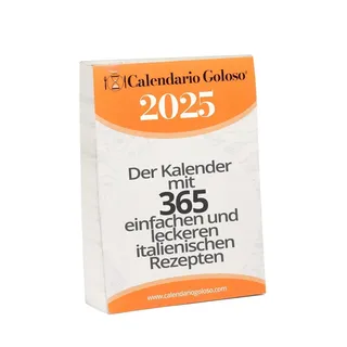 Kochkalender 2025 auf Deutsch | GOLOSO Kochbuch | Ein Buch mit 365 Rezepten der italienischen Tradition | Geschenkidee für das ganze Jahr | Format A5