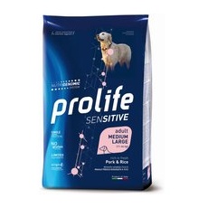 10kg Porc și orez Medium/Large Adult Prolife Sensitive Hrană câini