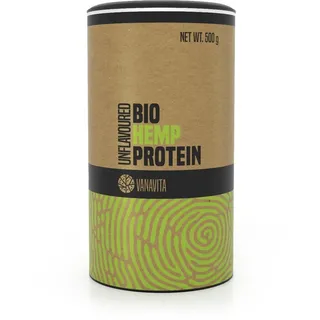 VanaVita BIO Hanfproteinpulver - Veganes, qualitatives Protein Pulver aus Hanfsamen, glutenfrei, laktosefrei, GVO-frei, nterstützt Muskelwachstum & Knochenerhalt (500 g, ohne Geschmack)