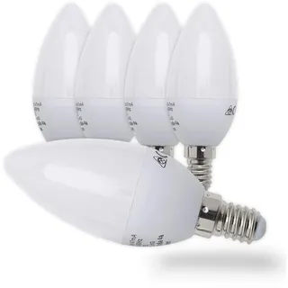 B.K.Licht LED Lampe E14 5W 3000K warmweiß 5 St.