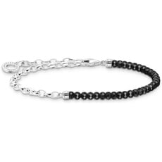 Bild Charm-Armband mit schwarzen Onyx-Beads 925 Sterlingsilber A2100-130-11