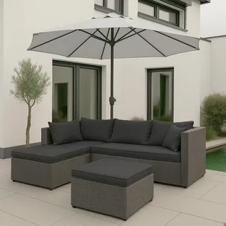 Mendler HWC-O46 Loungeset grau/dunkelgrau