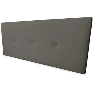 amuéblate online Kopfteil aus Premium-Kunstleder, gepolstert, Trento Maße 145 x 60 cm (für Betten mit 135 und 140 cm), Grau