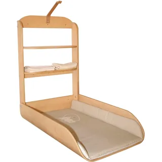 roba Wickelregal "Wandwickelregal klappbar, inkl. Wickelunterlage Liebhabär", Baby, beige natur Wickeltische Wickelregal, zur Montage an die Wand