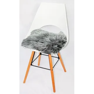 Heitmann-Felle Lamm Stuhlkissen 44 x 44 cm Grau