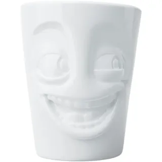 FIFTYEIGHT PRODUCTS / Tassen / Henkelbecher „Witzig" (Porzellan, 350ml, weiß, Made in Germany)
