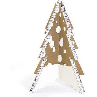 RIPPOTAI Mini-Weihnachtsbaum 30 cm aus umweltfreundlichem Karton FSC Let it Snow