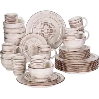 Happyment Serviesset – 32-teilig – Für 8 Personen – Keramisch – Bunte Teller - Bunt