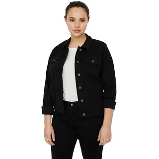 VERO MODA CURVE Damen VMRUNA LS Slim DNM JCK Mix GA CUR NOOS Jacke, Black, 46