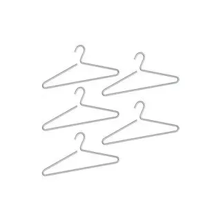 WENKO Kleiderbügel Lux silber, 5 St.