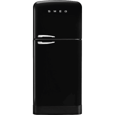 SMEG FAB50RBL5 50' Style Kühlschrank mit Gefrierfach (E, 524 l, 1921 mm hoch, freistehend, No Frost (verminderte Eisbildung), Schwarz)